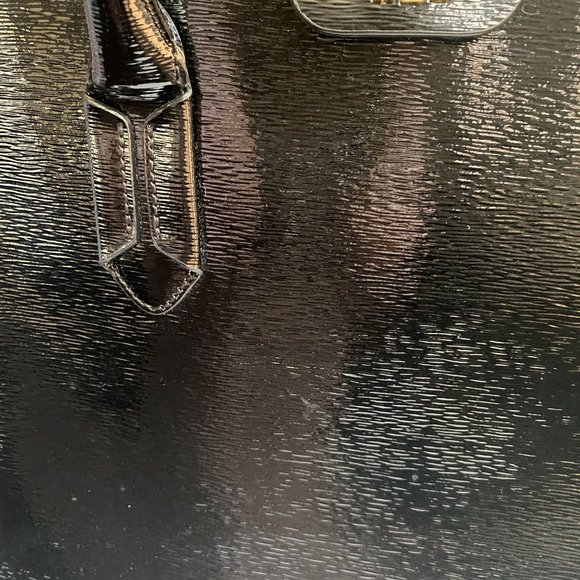 Ralph Lauren Tate Dome Black Leather Satchel - Picture 6 of 8